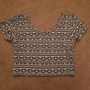 Tribal patterned crop top